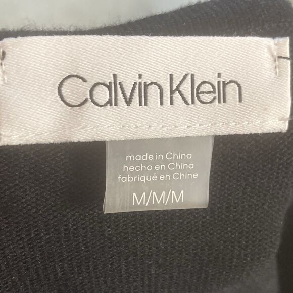 Calvin Klein Dress Womens Medium Black V Neck Bell Sleeve Flowy‎ Classic - Picture 5 of 9